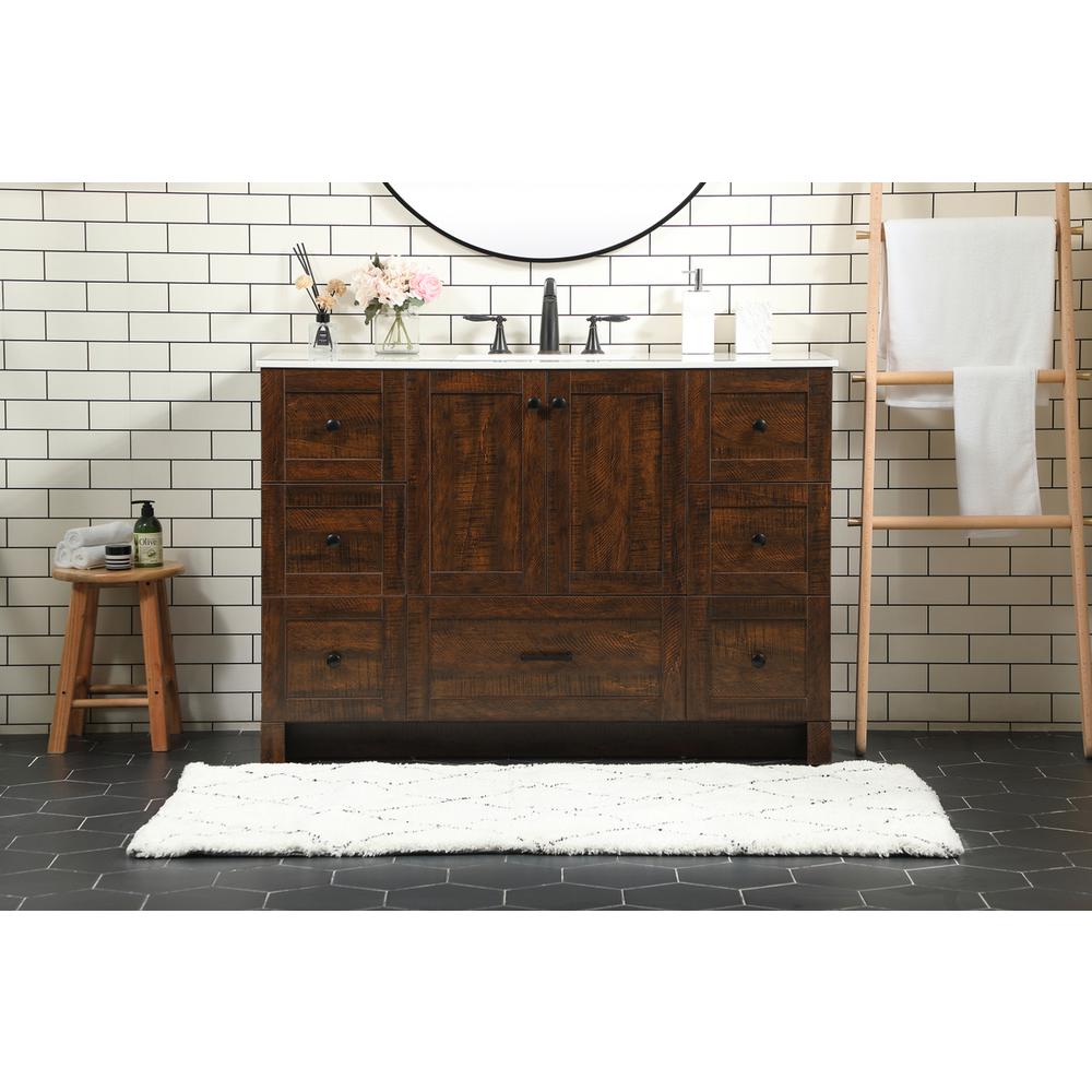 48 inch Single bathroom vanity in expresso. Picture 14