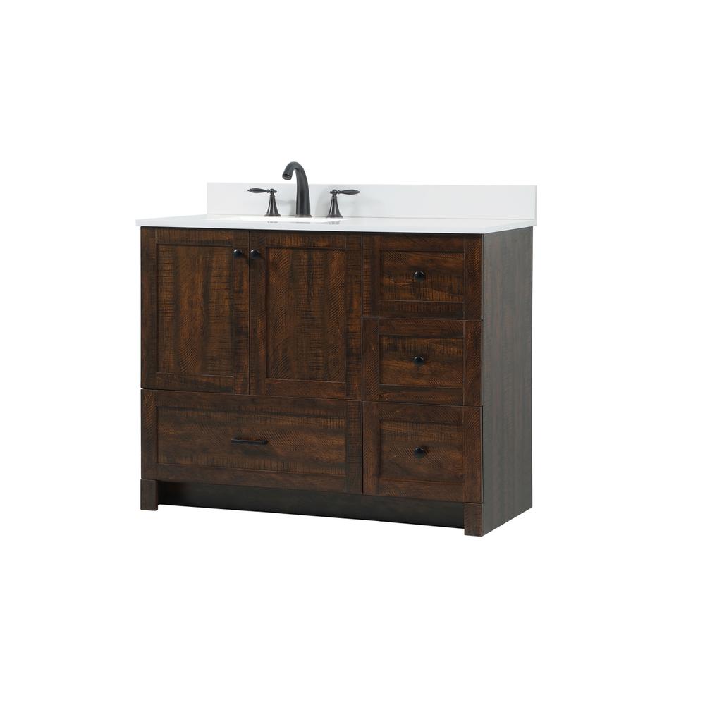 42 inch Single bathroom vanity in expresso with backsplash. Picture 7