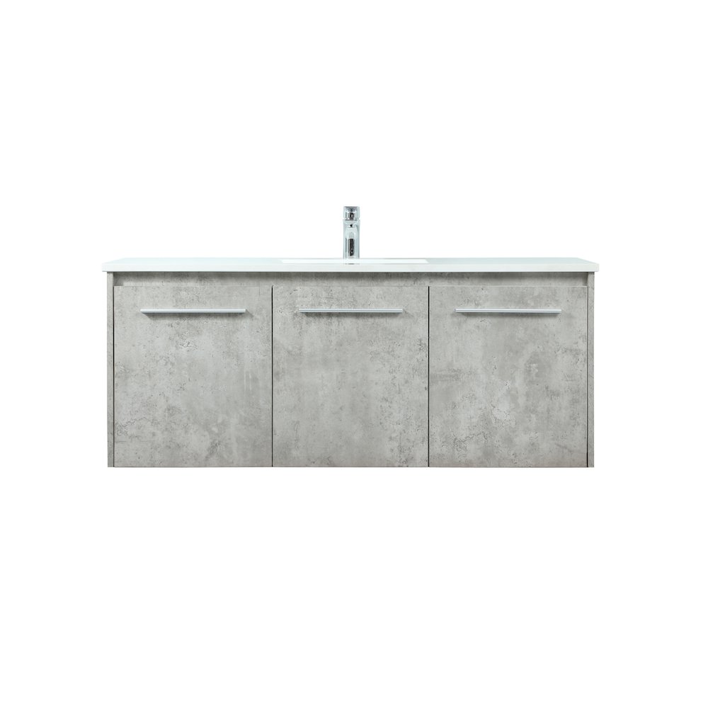 48 Inch Single Bathroom Vanity In Concrete Grey. Picture 1
