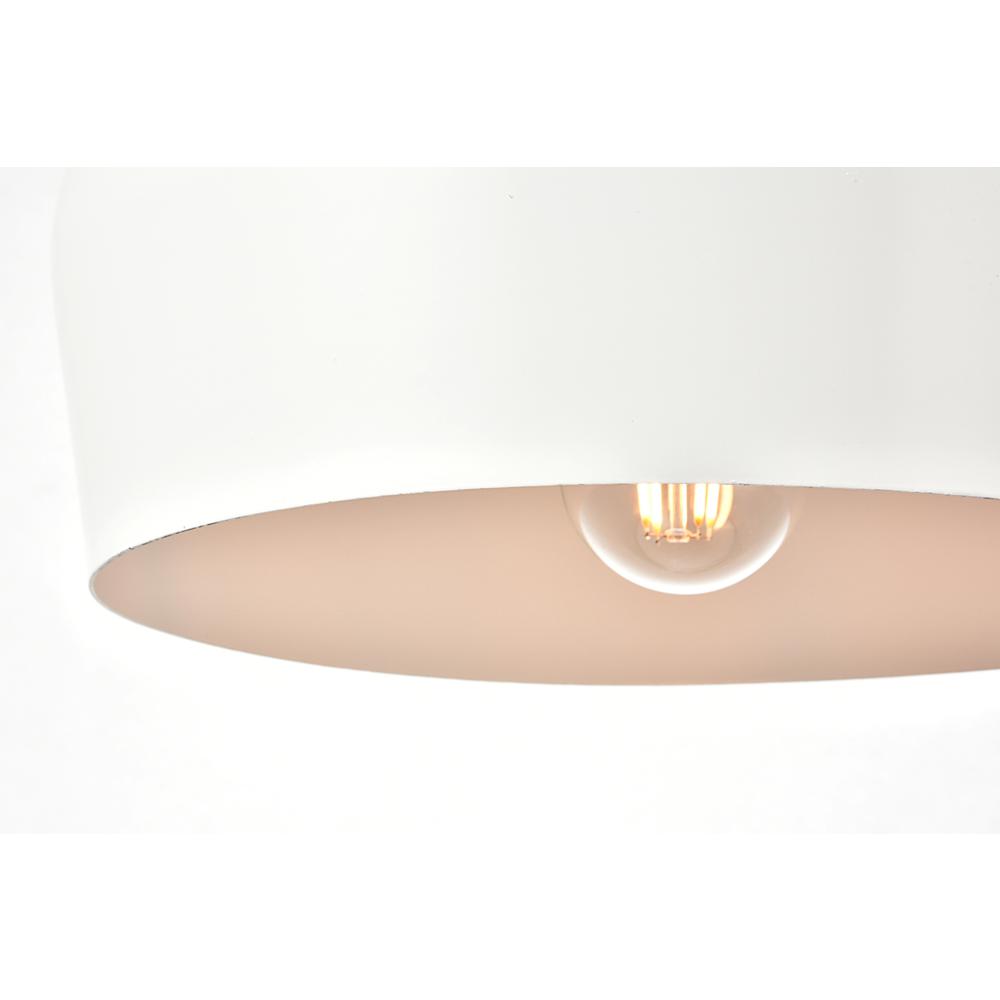 Nora Collection Pendant D11.5in H9in Lt:1 frosted white and natural wood finish. Picture 5