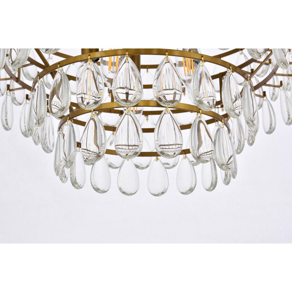 Mila 18 inch flush mount in brass. Picture 3