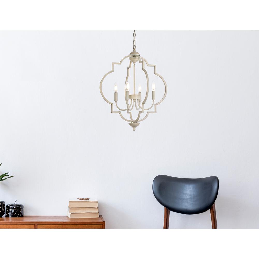 Sandara 4 lights pendant in weathered dove. Picture 7