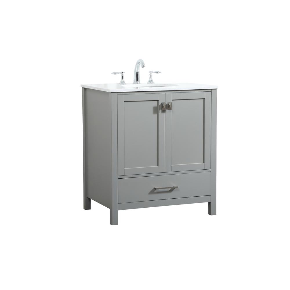 30 inch Single bathroom vanity in grey. Picture 7