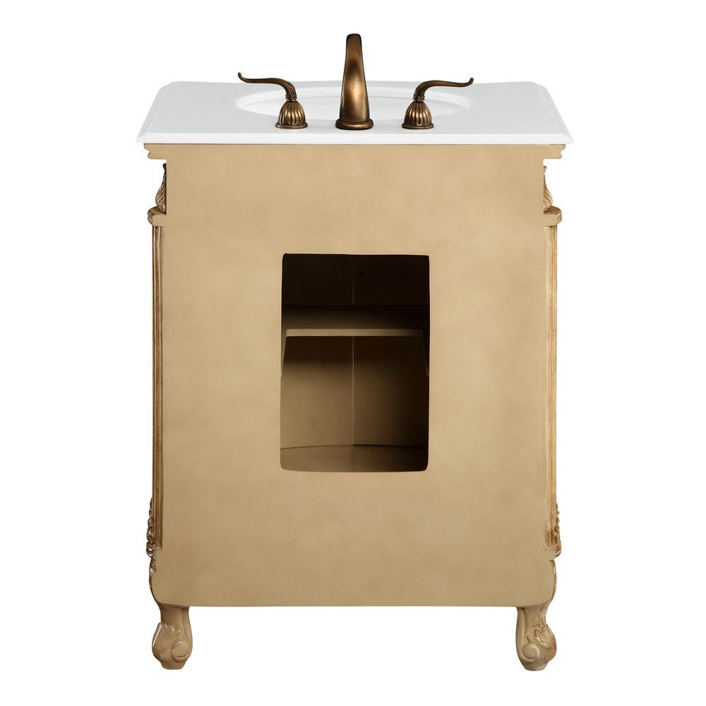 27 inch Single Bathroom vanity in Antique Beige. Picture 8