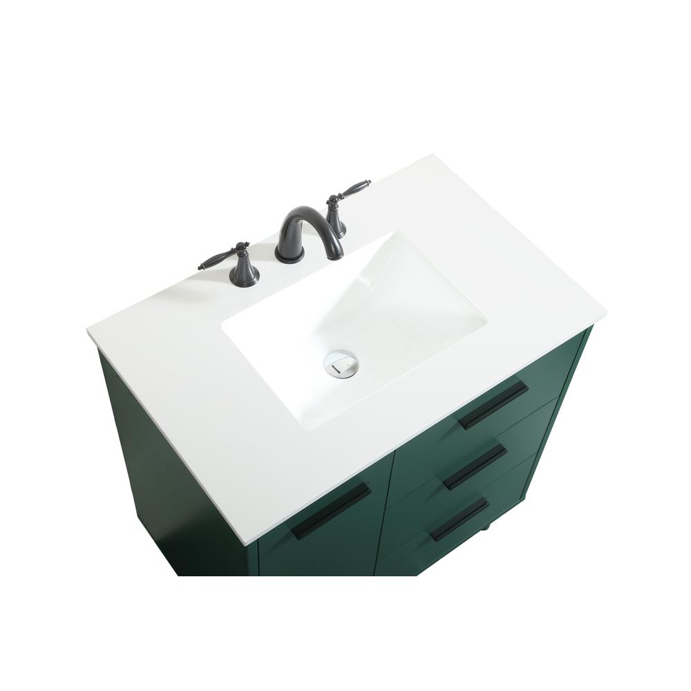 30 inch bathroom vanity in Green. Picture 10
