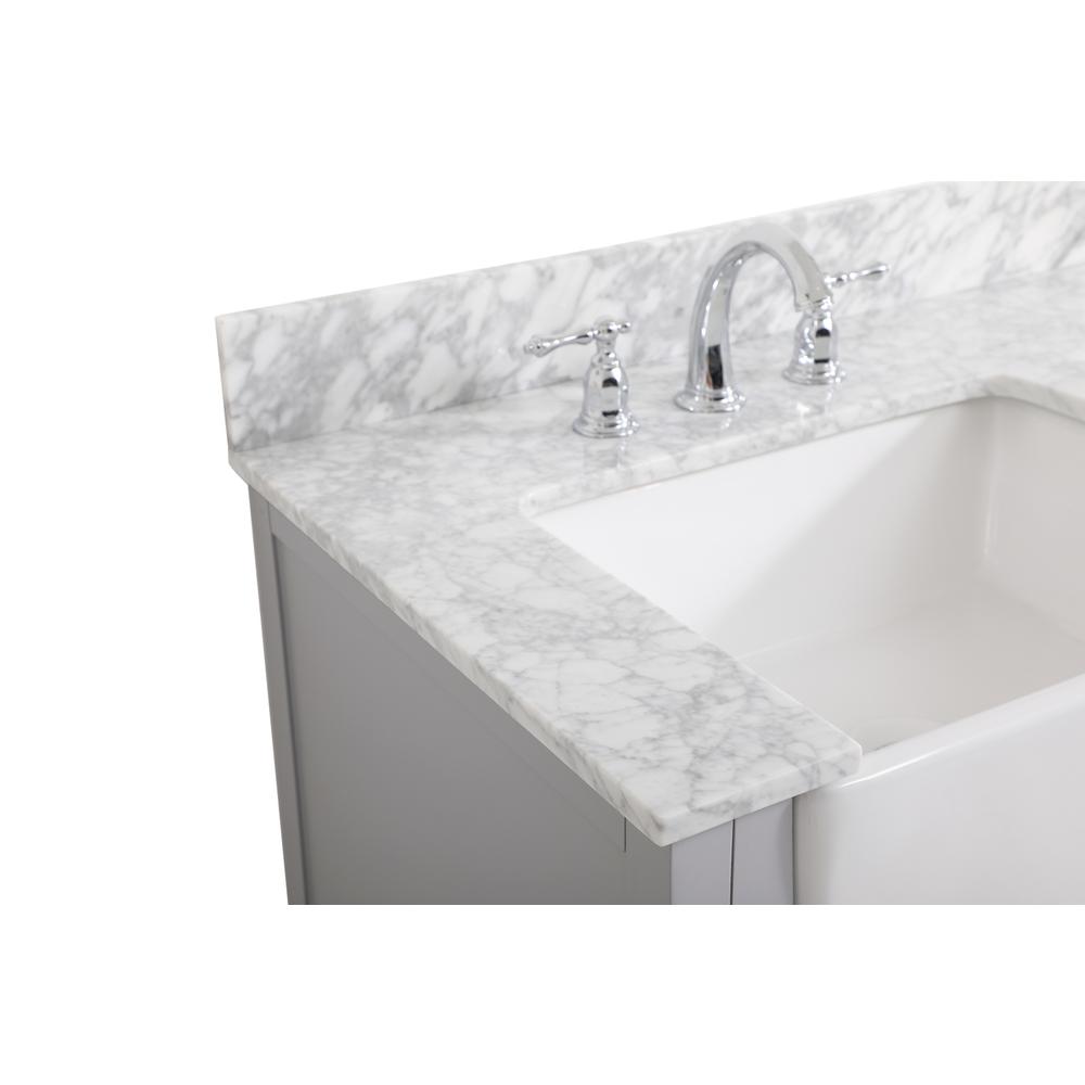 36 inch Single bathroom vanity in grey with backsplash. Picture 11