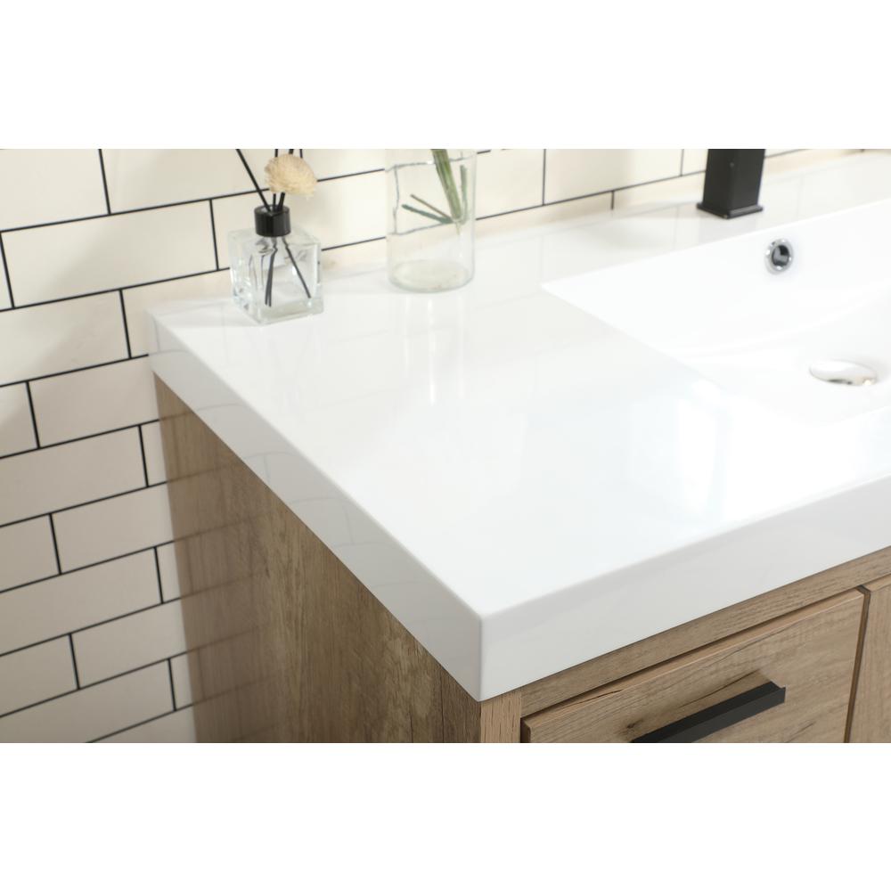 48 inch Single bathroom vanity in natural oak. Picture 5