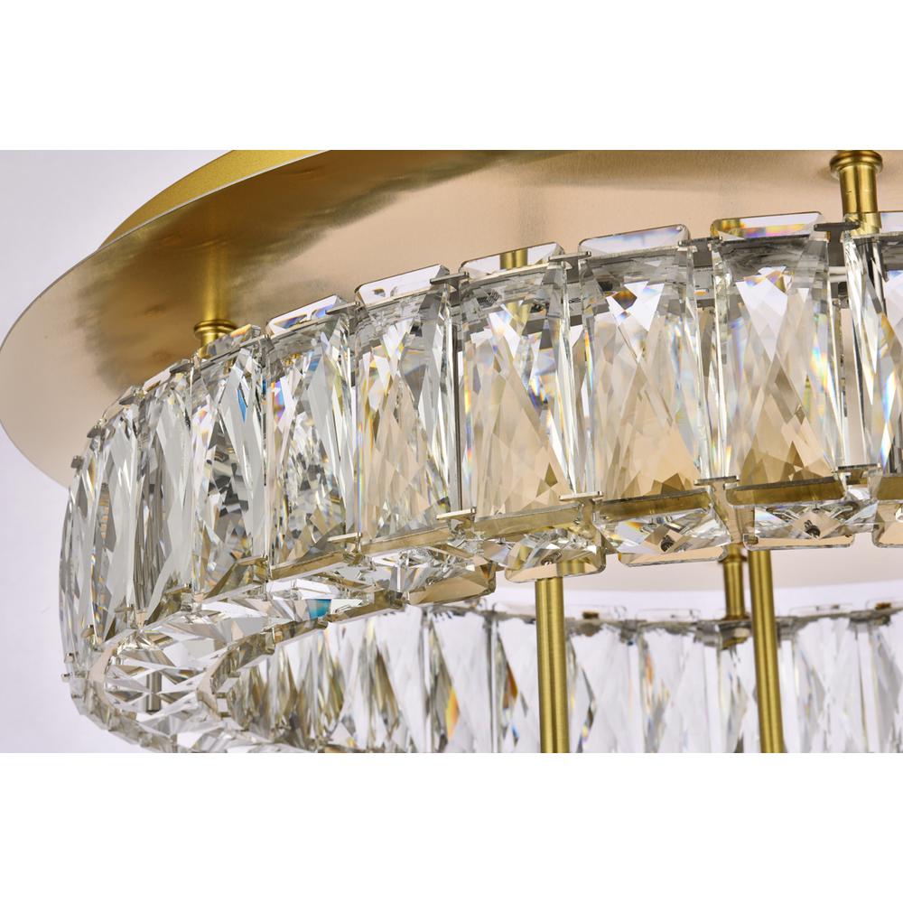 Monroe 22 inch LED double flush mount in gold. Picture 5