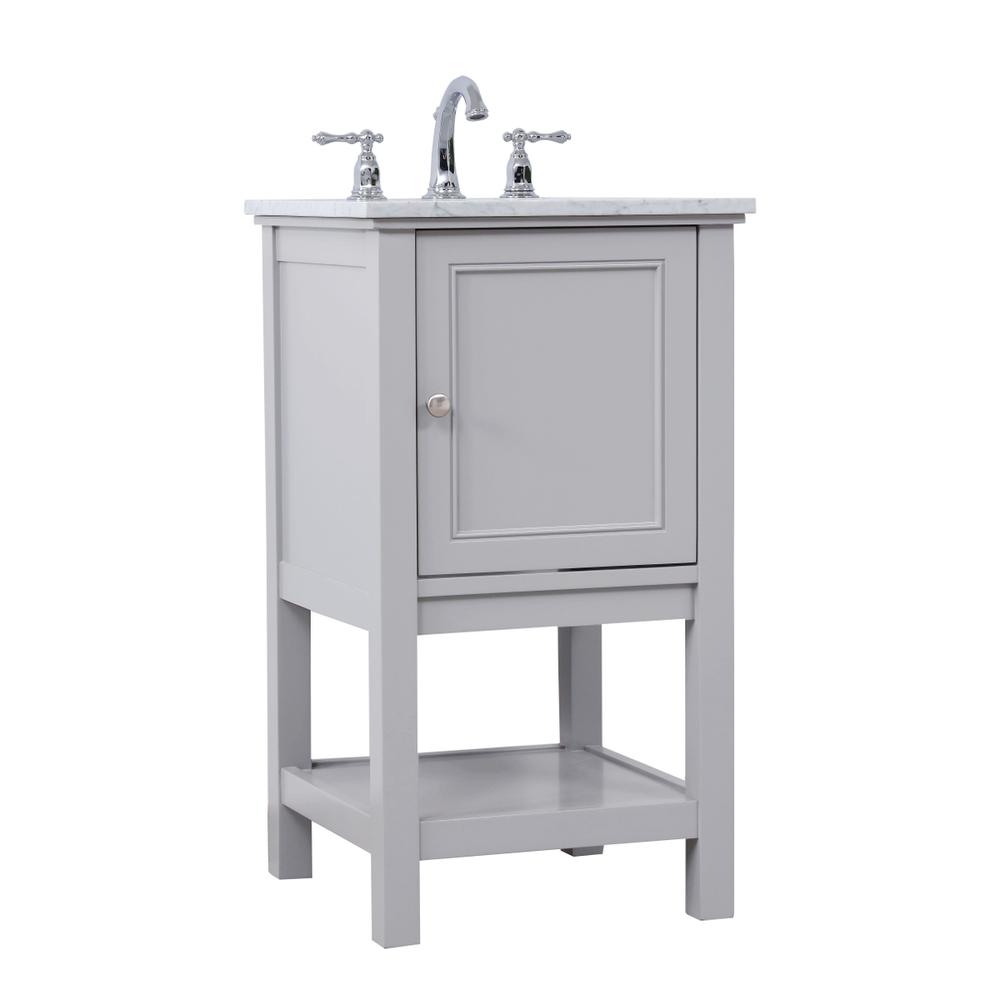 19 in. Single bathroom vanity set in Grey. Picture 12