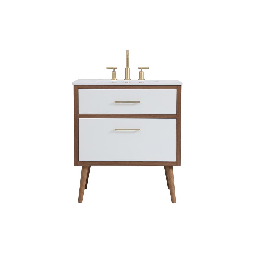 30 inch bathroom vanity in White. Picture 1