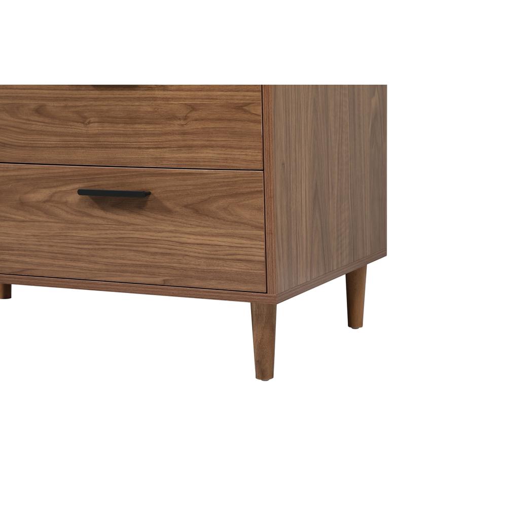 42 inch Single bathroom vanity in walnut brown with backsplash. Picture 13