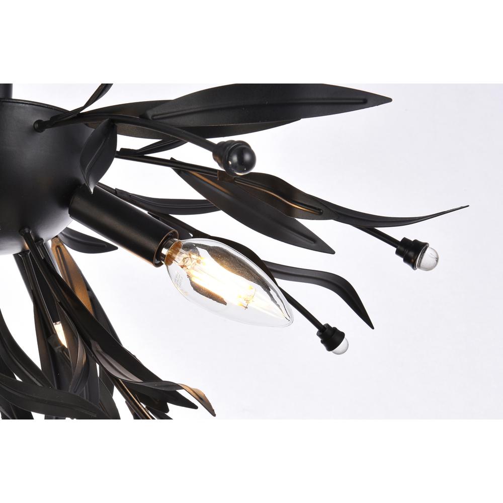 Priscilla 18.5 inch flush mount in black. Picture 4