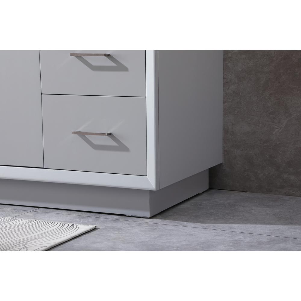 60 Inch SIngle Bathroom Vanity In Grey. Picture 6