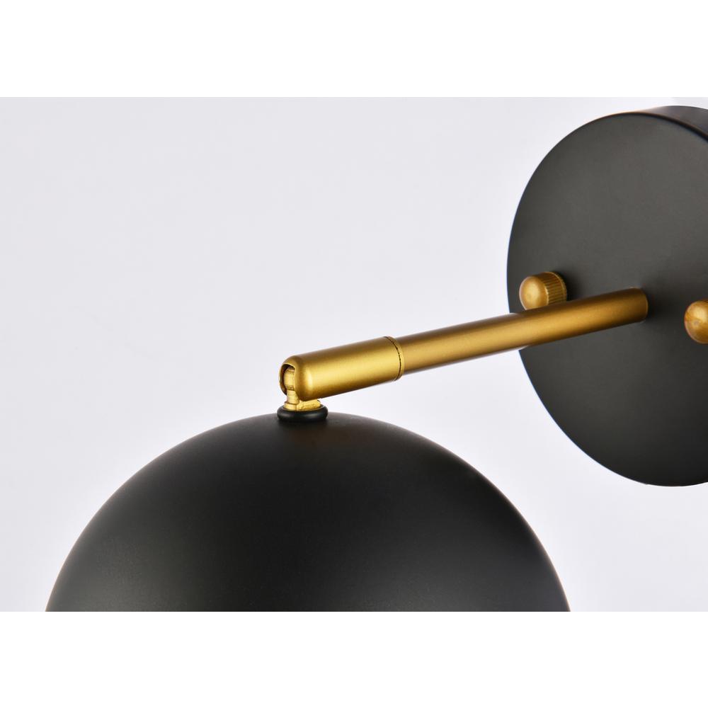 Othello 1 light black and brass wall sconce. Picture 4