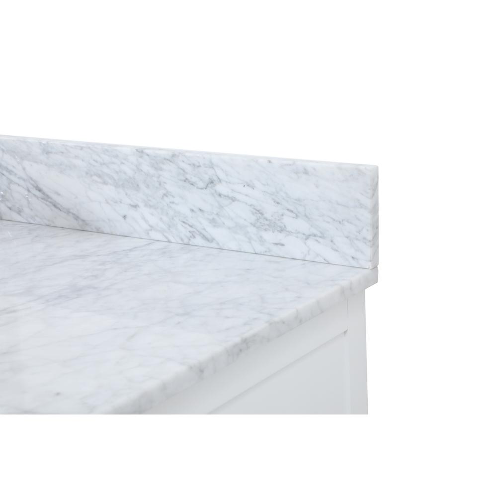 42 inch Single bathroom vanity in white with backsplash. Picture 11