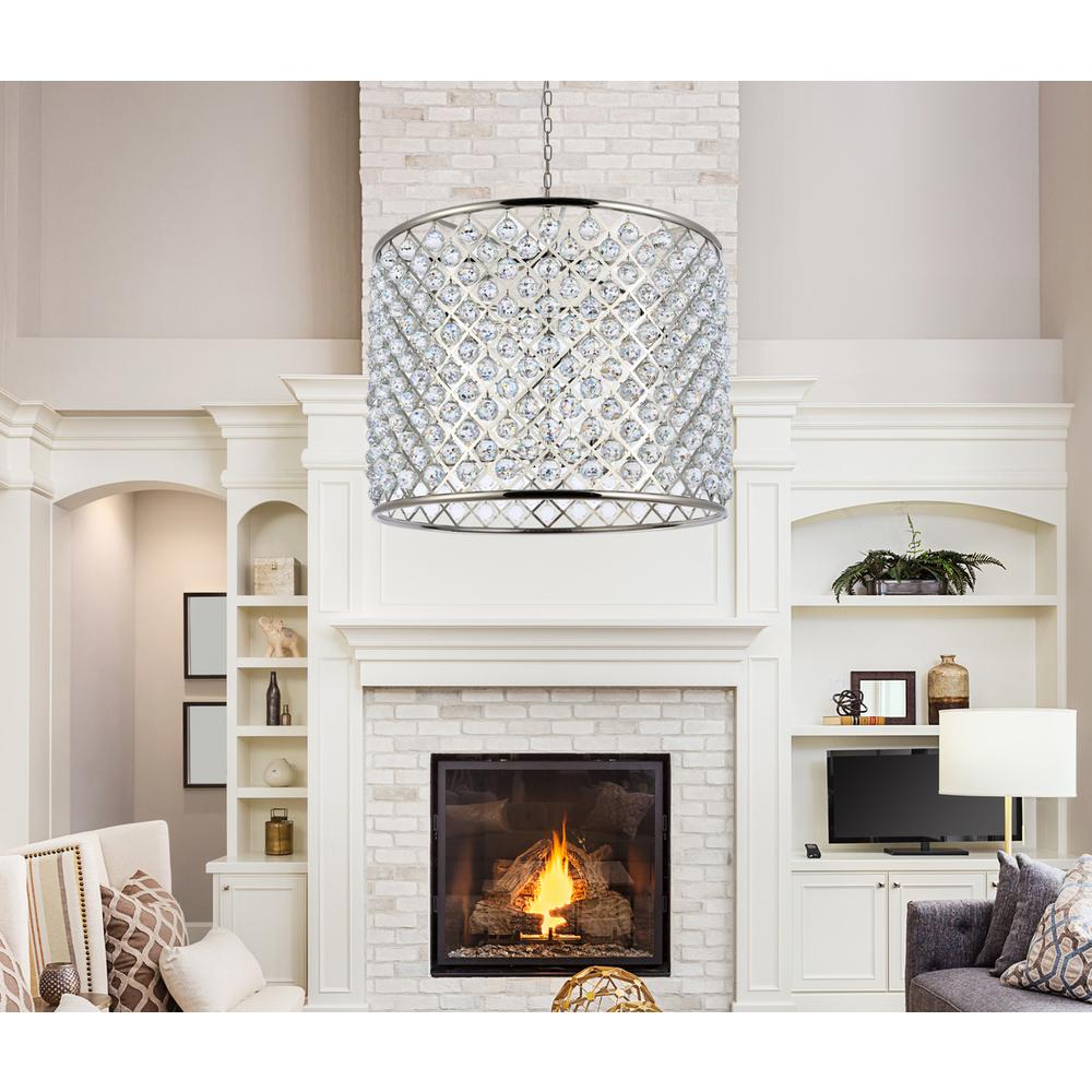 Madison 12 light polished nickel Chandelier Clear Royal Cut Crystal. Picture 7