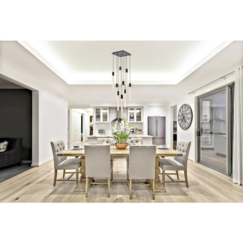 Weston 9 lights pendant in black. Picture 7