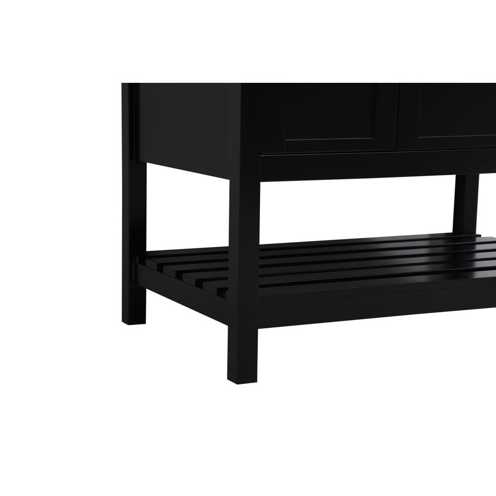 36 inch Single Bathroom Vanity in Black with Backsplash. Picture 12