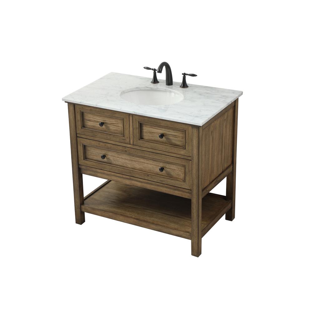 36 inch Single bathroom vanity in driftwood. Picture 8