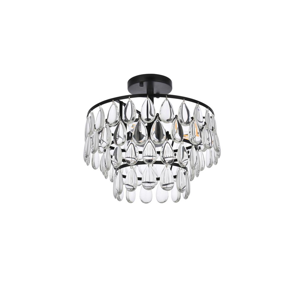 Mila 14 inch flush mount in black. Picture 6