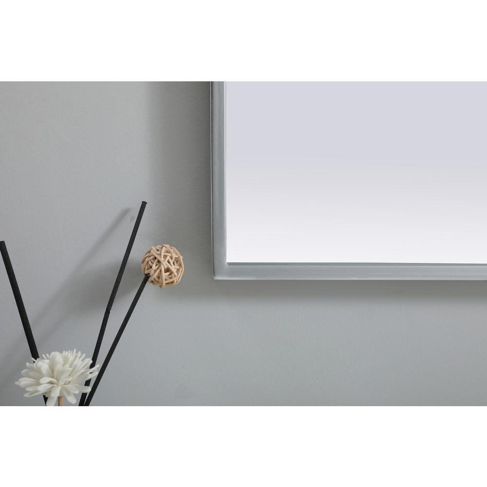 Metal Frame Arch Mirror 22x36 Inch in Silver. Picture 5