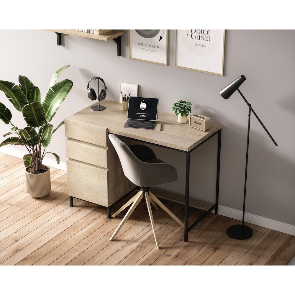 Emerson 42 inch Desk in Mango Wood. Picture 10