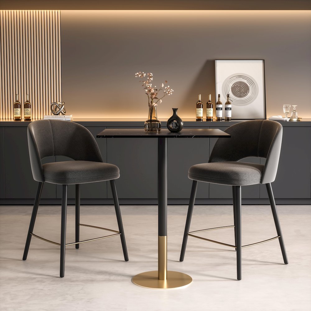 Ronan 31.5 Inch Pub Table In Black. Picture 2