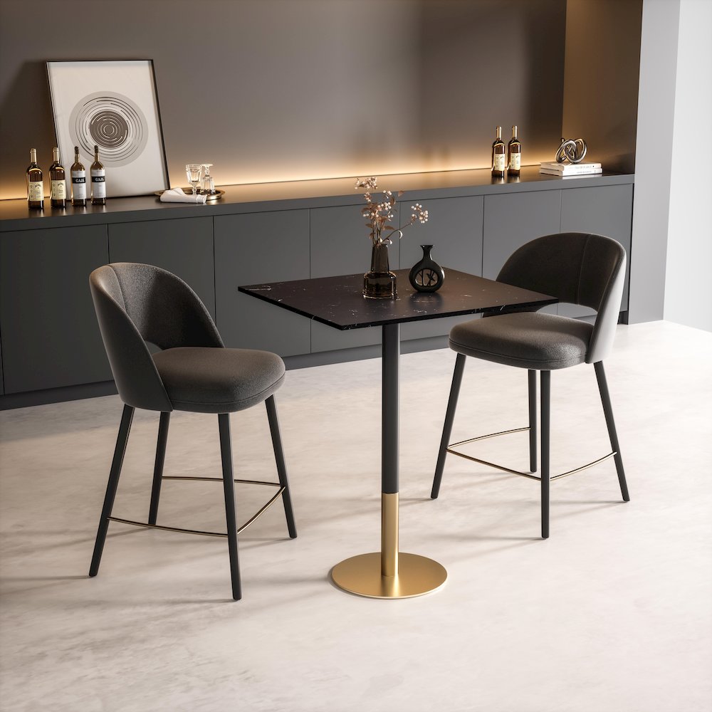 Ronan 31.5 Inch Pub Table In Black. Picture 4