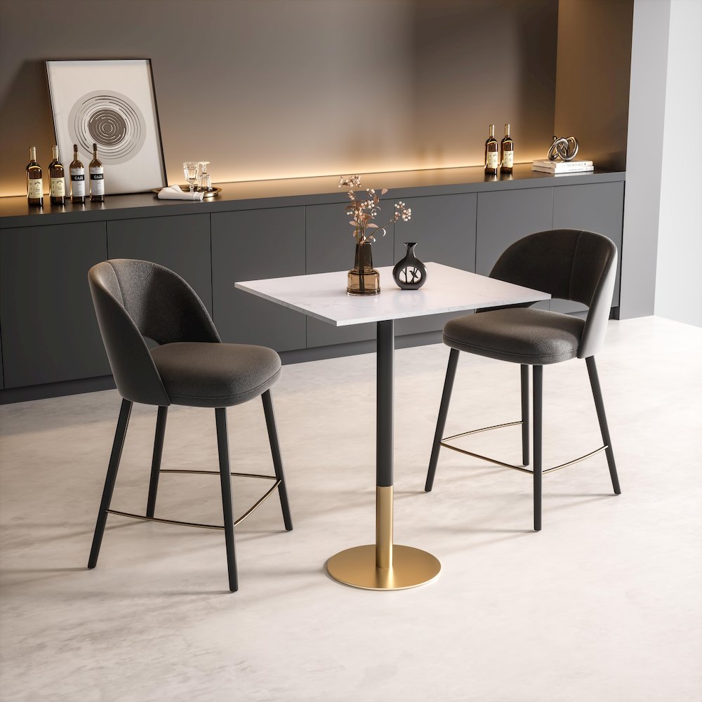 Ronan 31.5 Inch Pub Table In White. Picture 4