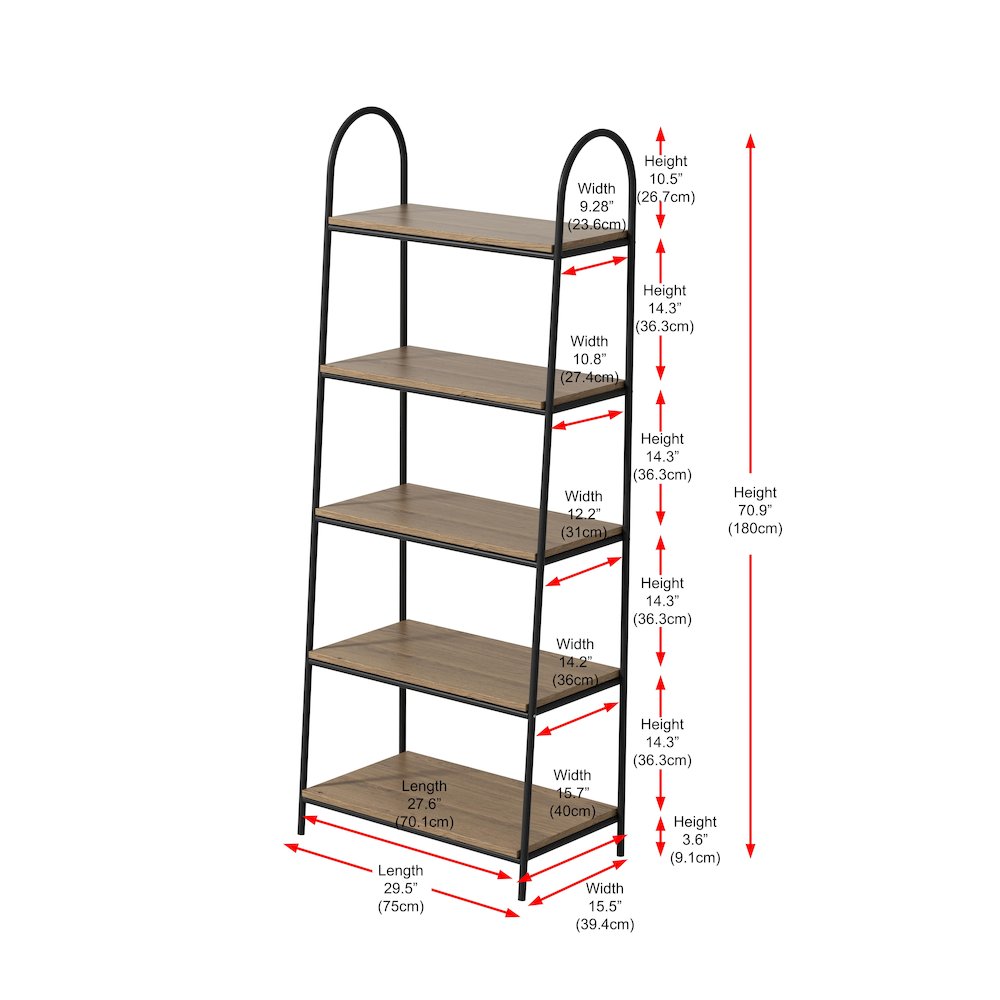 71 inch Shelving Unit in Natural Driftwood. Picture 7