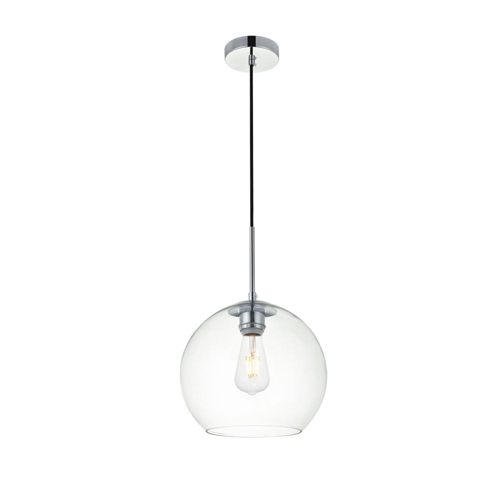 Baxter 1 Light Chrome Pendant With Clear Glass. Picture 2