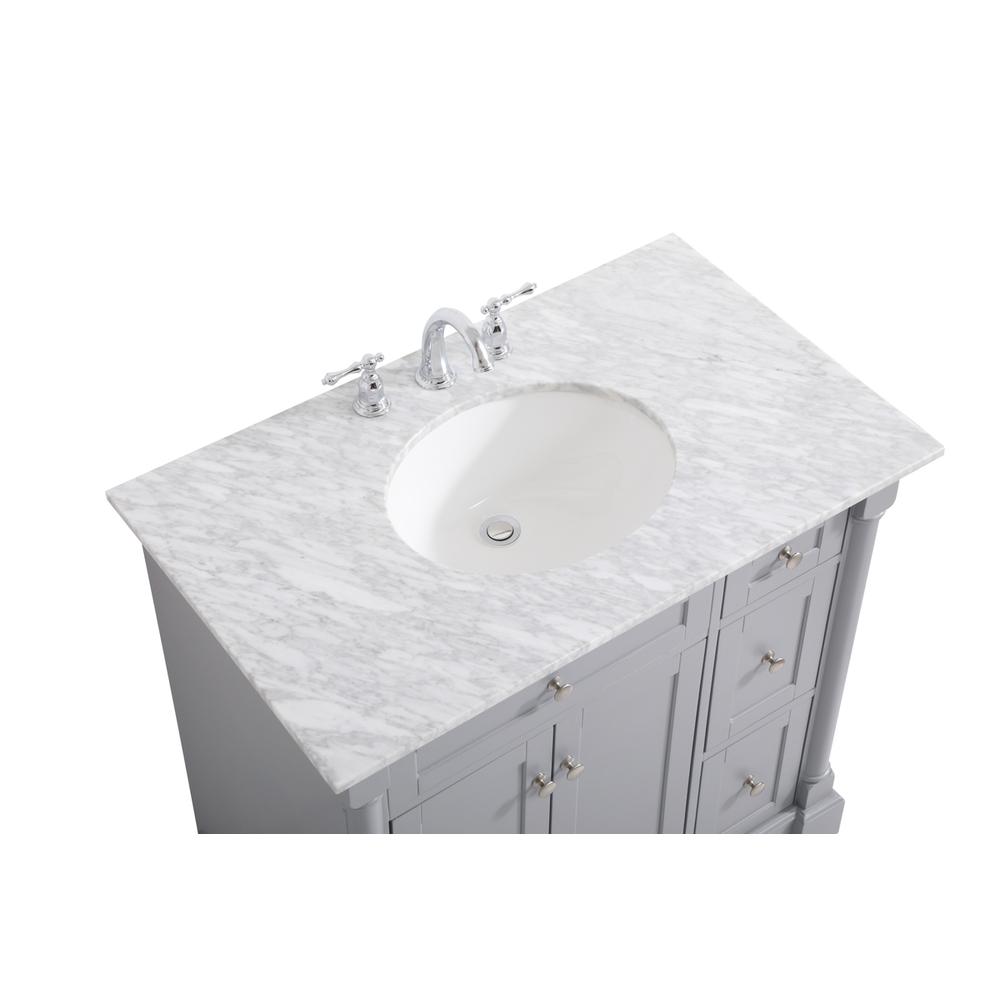 36 inch Single bathroom vanity in  Grey. Picture 10