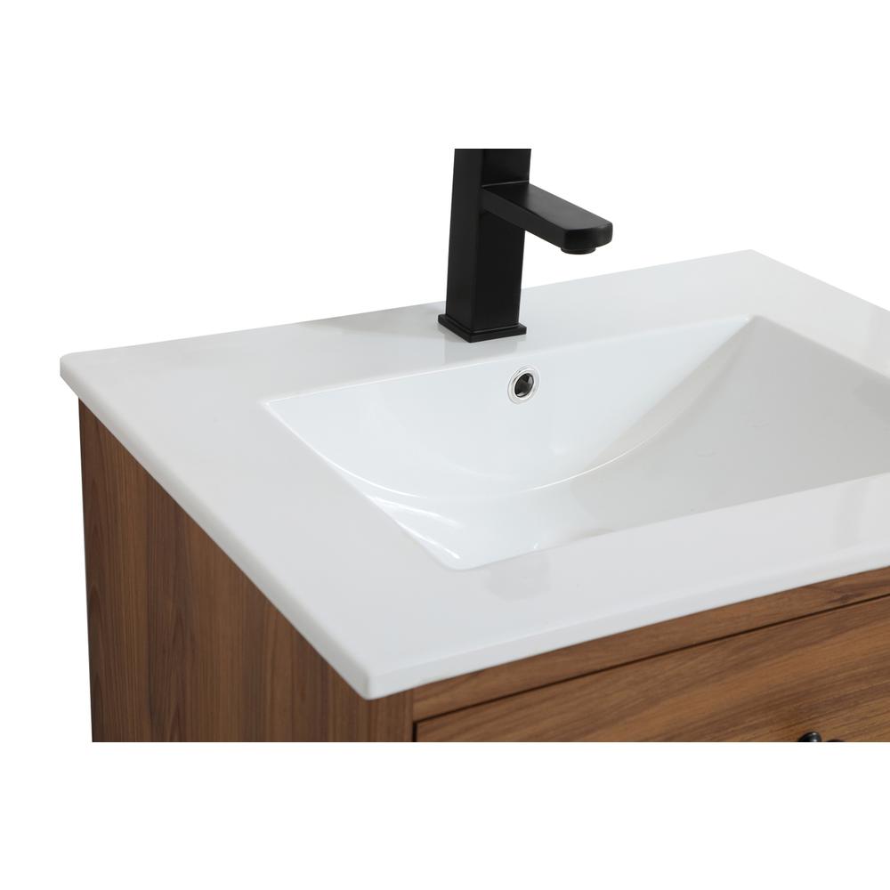 24 inch bathroom vanity in walnut brown. Picture 10