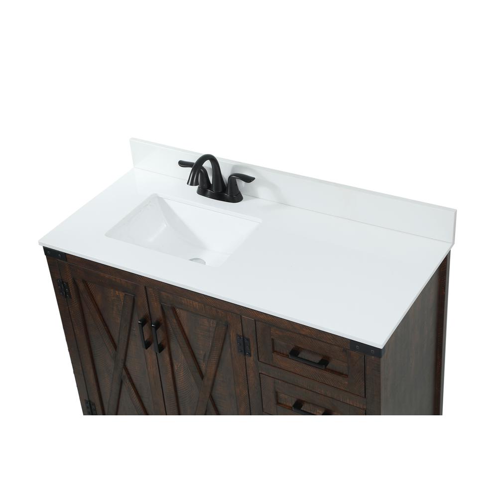 42 inch Single bathroom vanity in expresso with backsplash. Picture 10