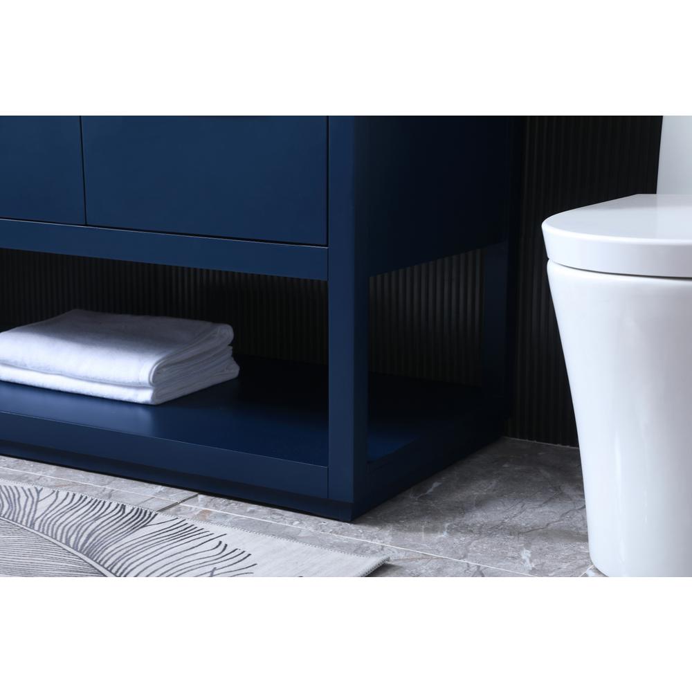 54 Inch SIngle Bathroom Vanity In Blue. Picture 6