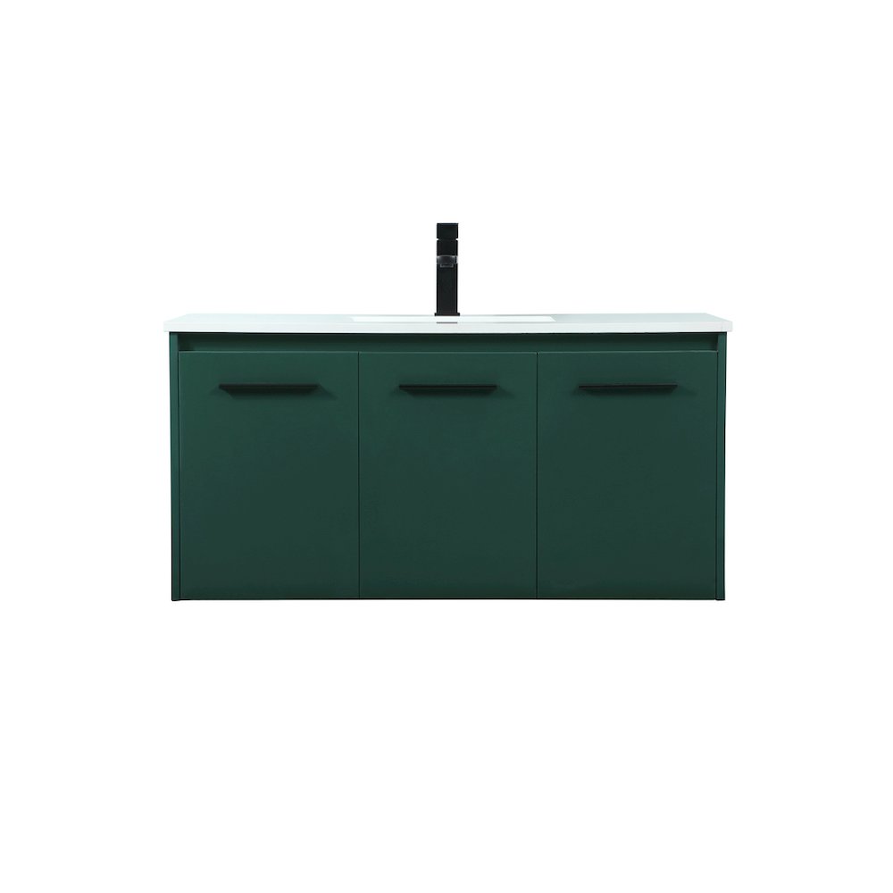 40 Inch Single Bathroom Vanity In Green. Picture 1