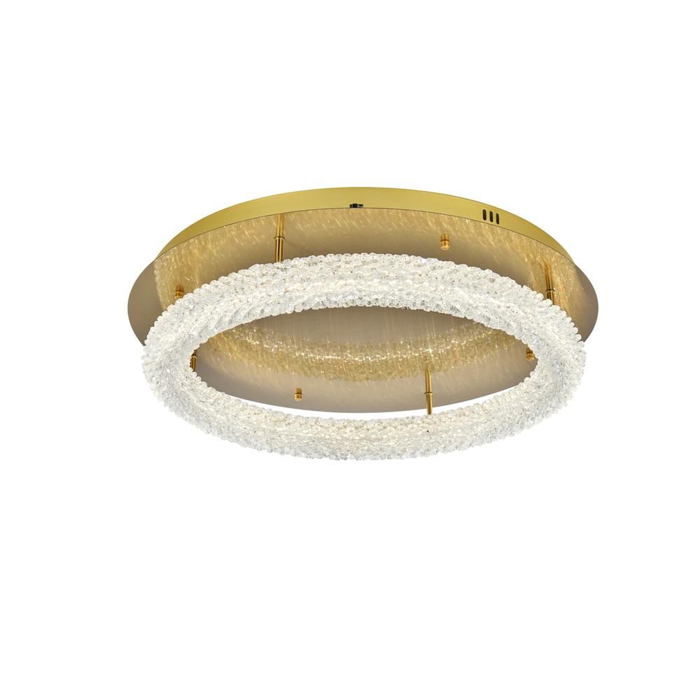 Bowen 26 inch Adjustable LED Flush Mount in Satin Gold. Picture 2