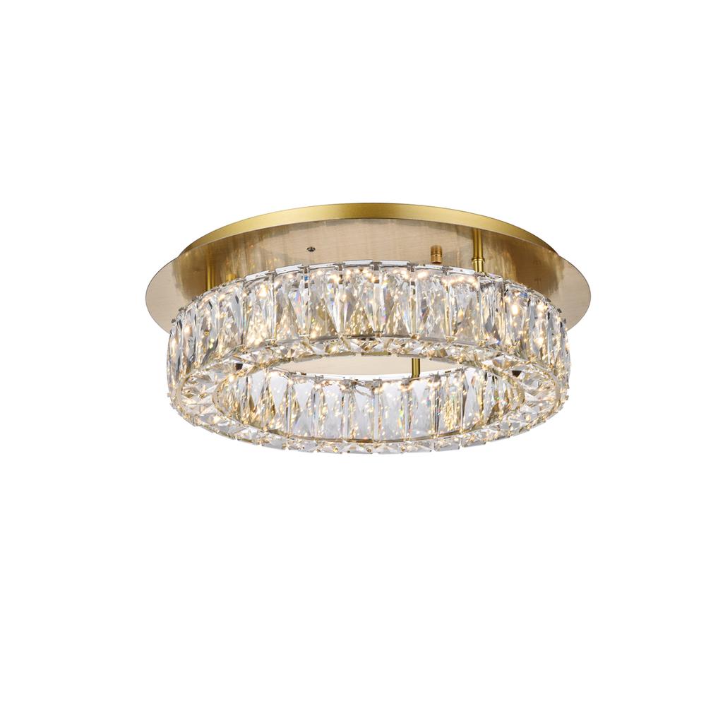 Monroe LED light gold Flush mount Clear Royal Cut Crystal. Picture 2