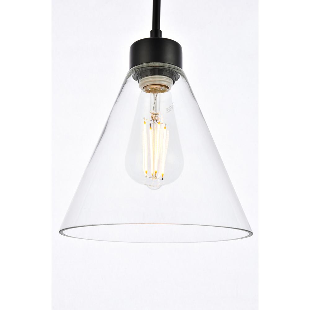 Mera 1 light black pendant. Picture 4