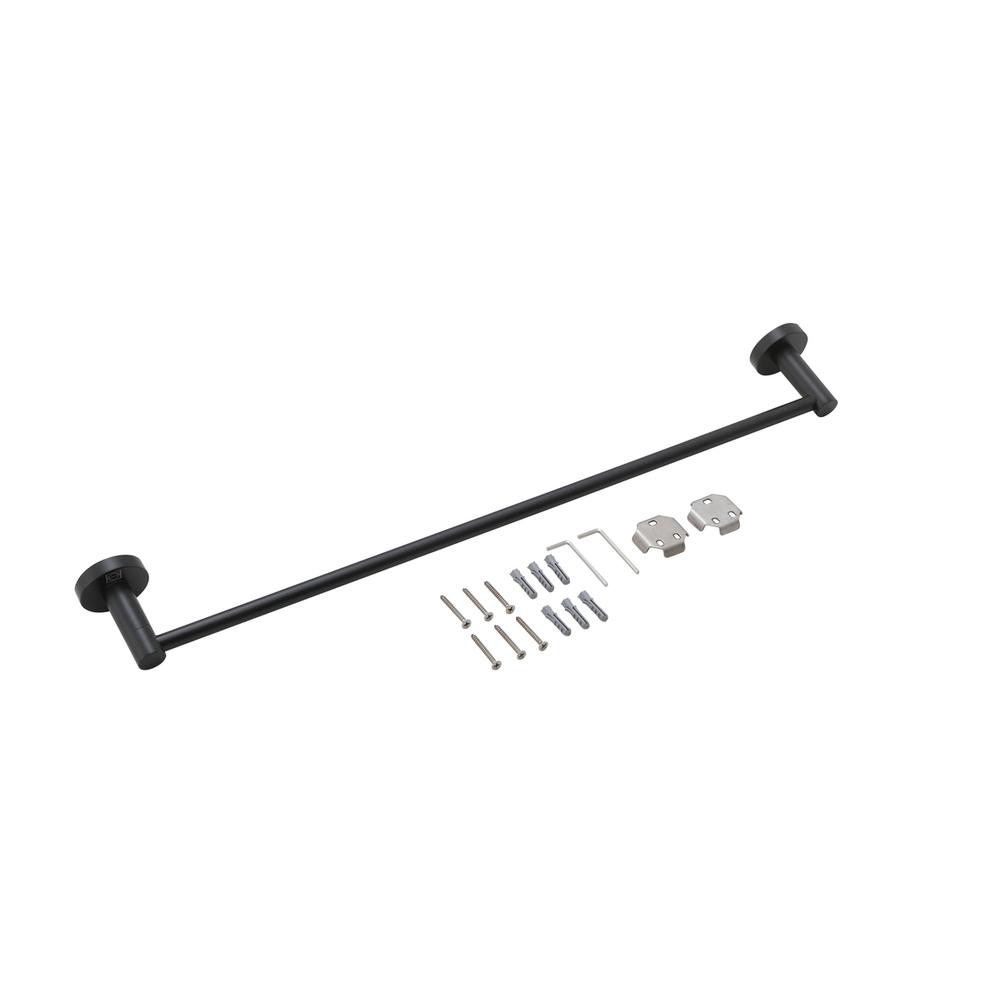 Freya 4-Piece Bathroom Hardware Set in Matte Black. Picture 7