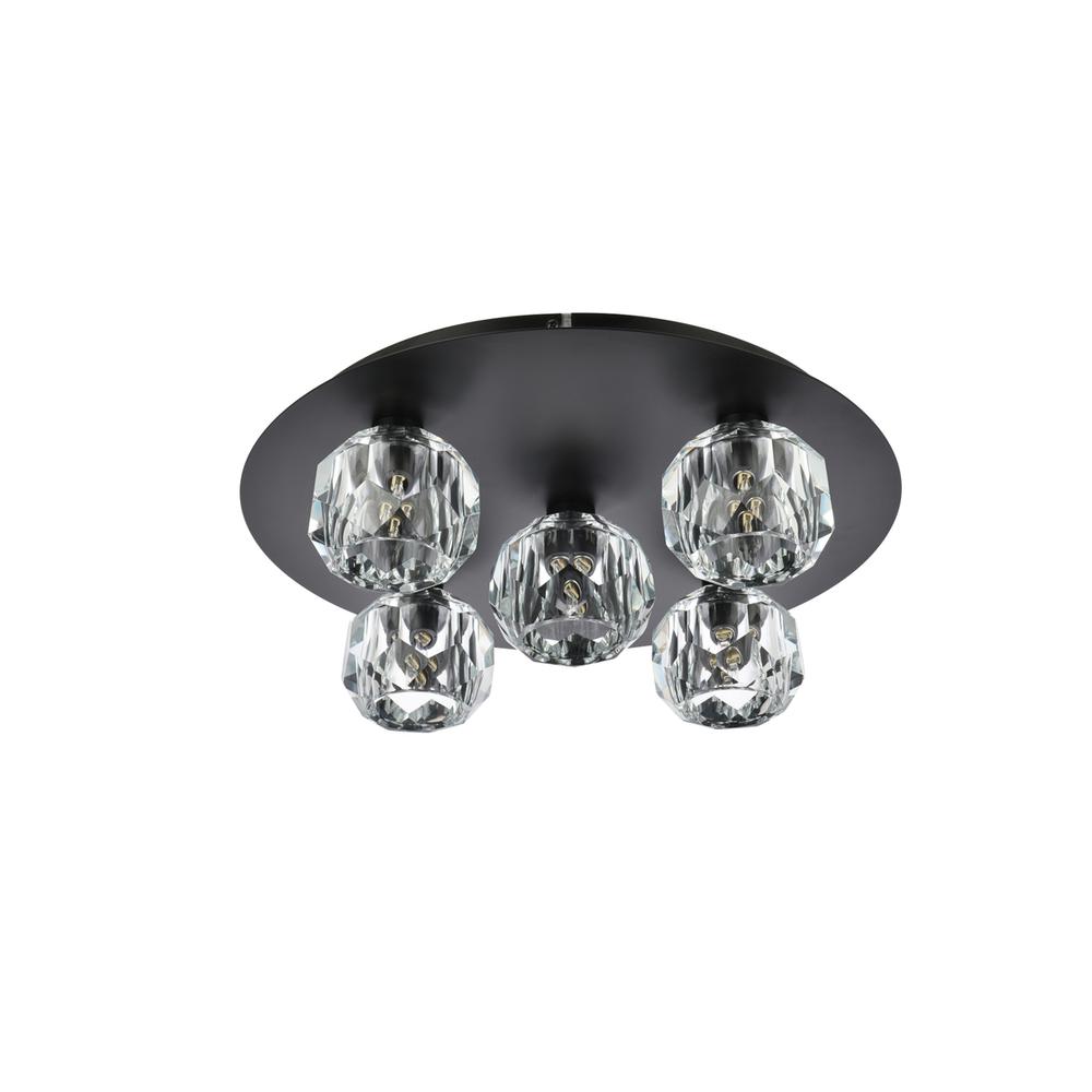 Graham 5 Light Ceiling Lamp in Black. Picture 6