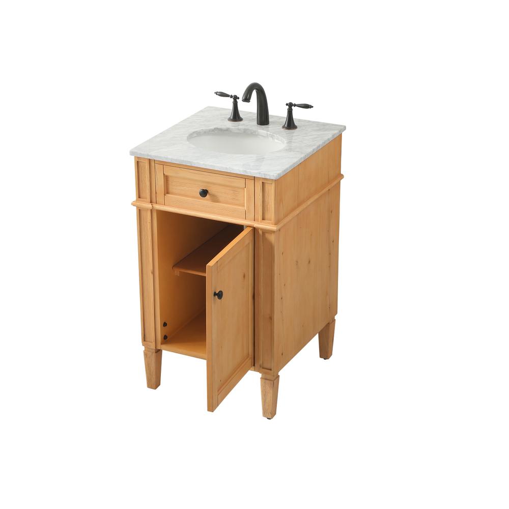 21 inch Single bathroom vanity in natural wood. Picture 9