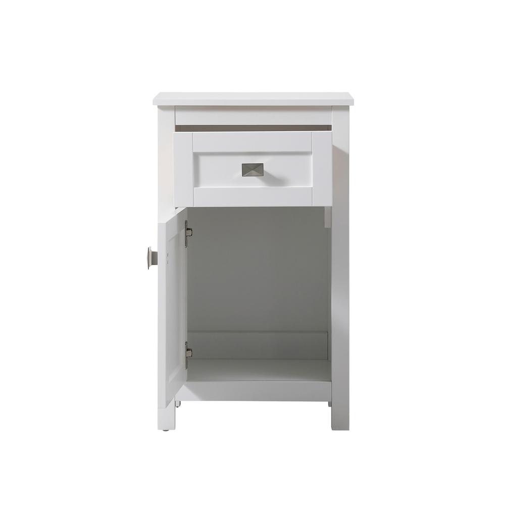 18 Inch Wide Bathroom Storage Freedstanding Cabinet In White. Picture 4