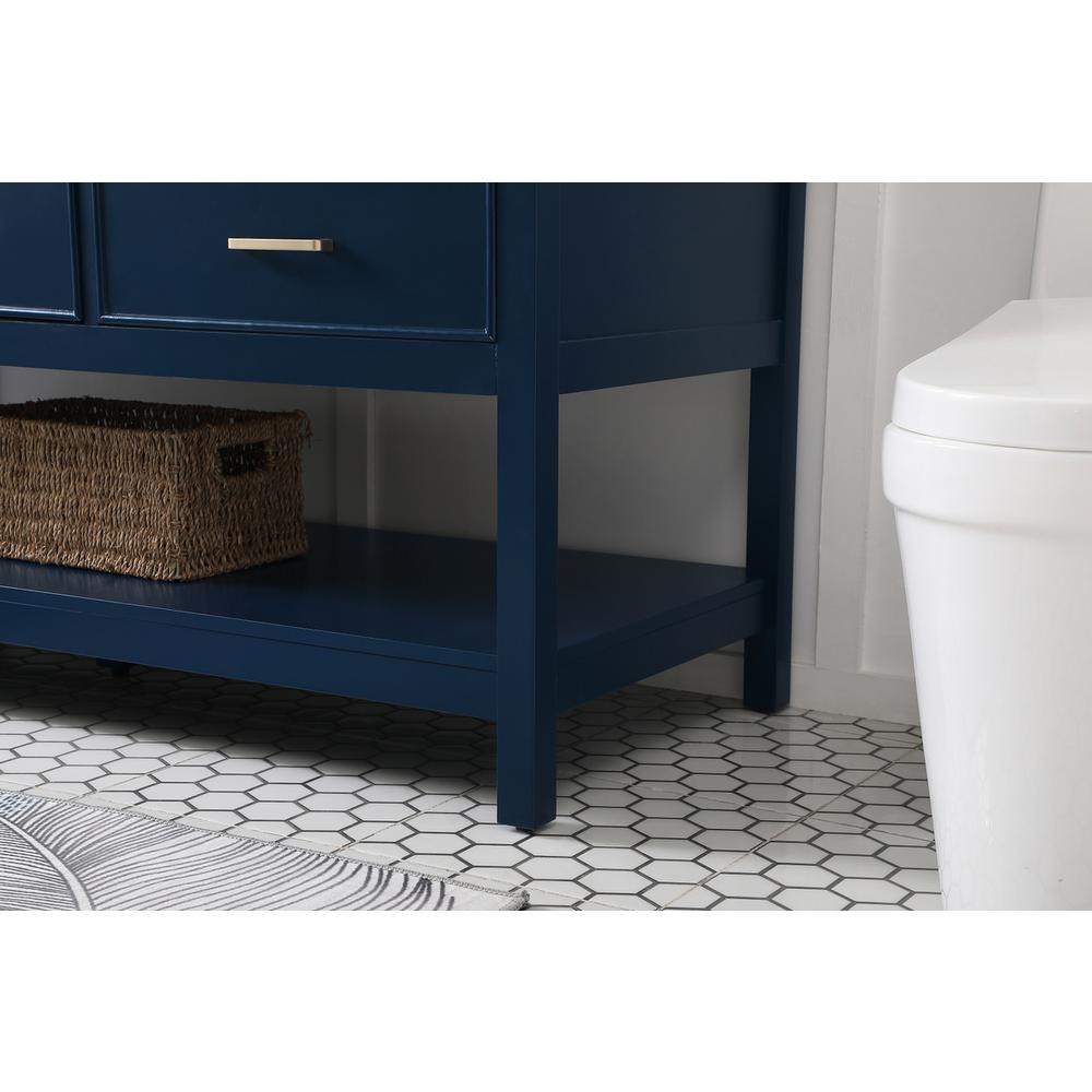 60 inch Single bathroom vanity in blue. Picture 6