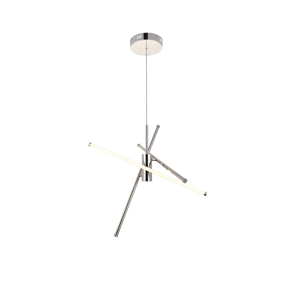 Sonya 3 Light polished Nickel Pendant. Picture 2