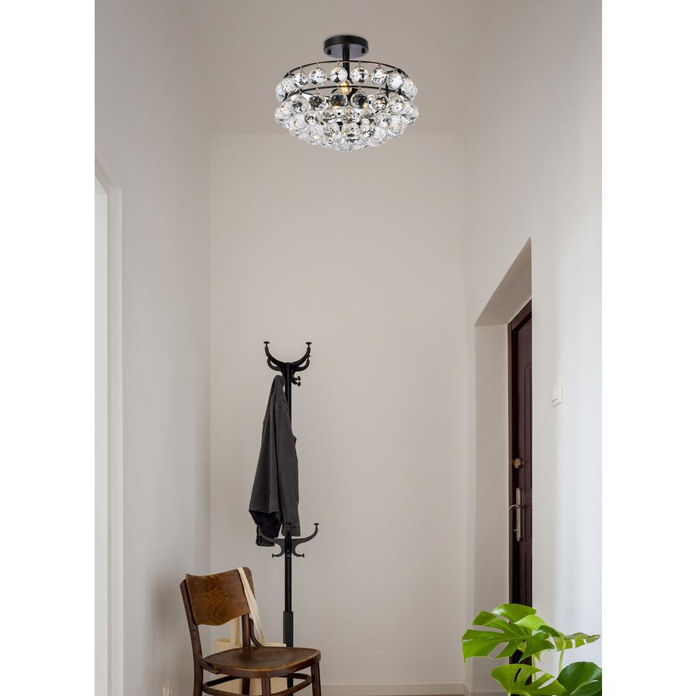 Savannah 14 inch flush mount in black. Picture 8