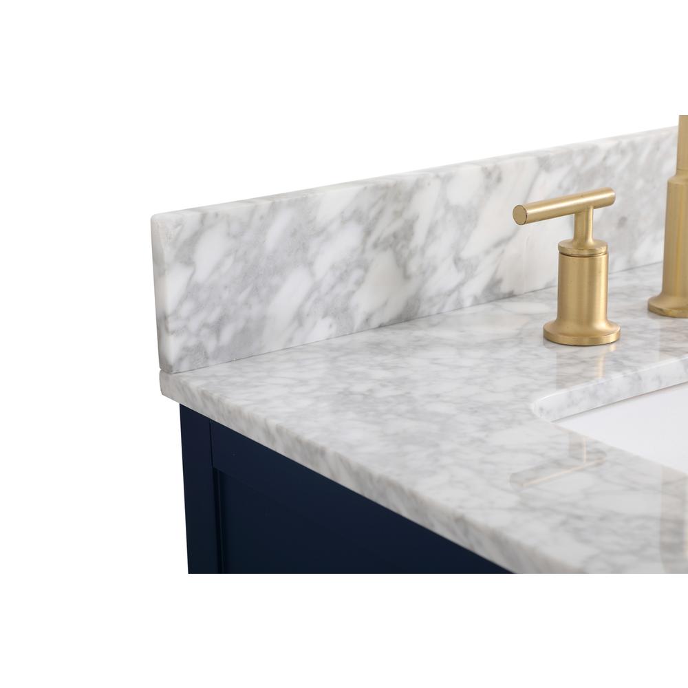 36 inch Single bathroom vanity in blue with backsplash. Picture 11