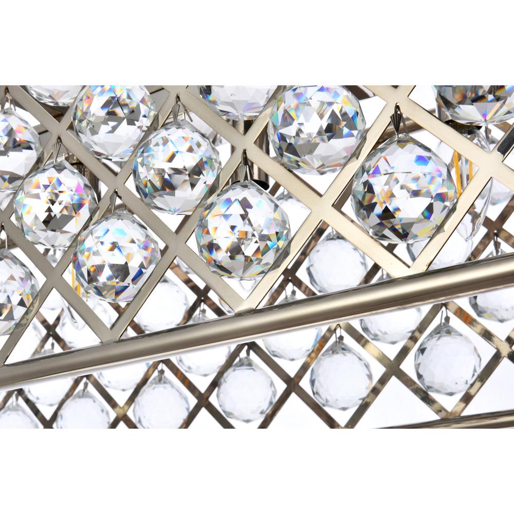 Madison 7 light polished Nickel Chandelier Clear Royal Cut Crystal. Picture 3