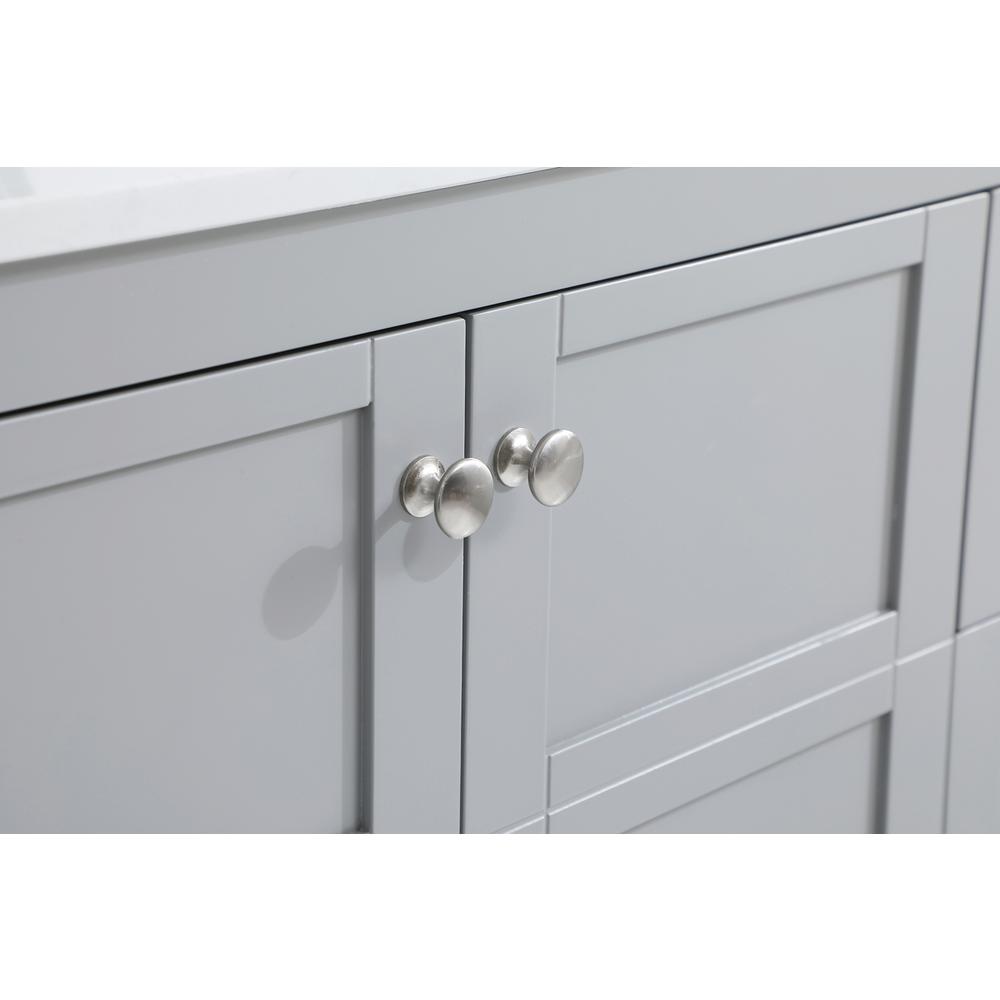 42 inch Single Bathroom Vanity in Gray with Backsplash. Picture 12