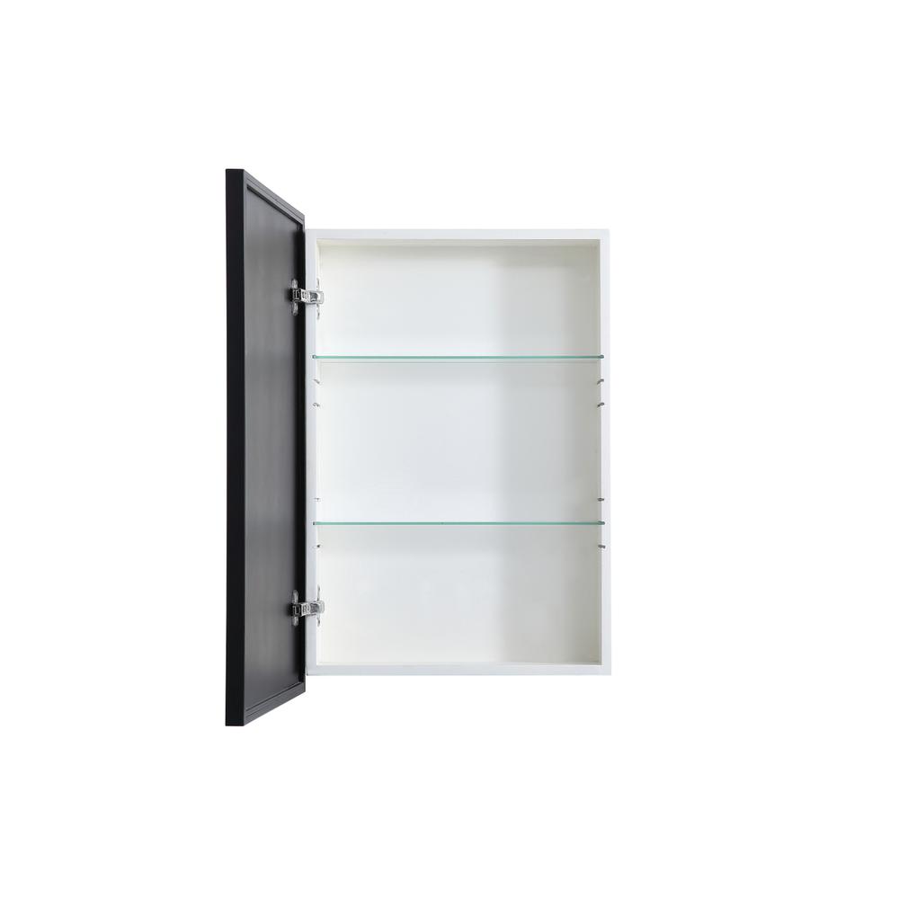 Metal mirror medicine cabinet 20 inch x 28 inch in Black. Picture 6